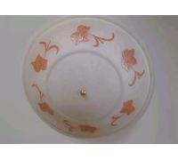Plafoniera in vetro Tonda Classica Bianca Edera Rosa 2 Luci 50 cm Soffitto Oro