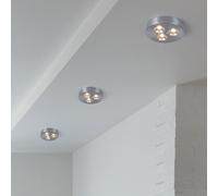 Lampada da Incasso Faretto Luce Plafoniera 3er Set Metallo Spazzolato LED [EEK: Non valutato]