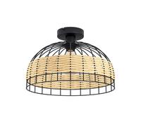 Plafoniera Industrial Anwick 1 Luce Metallo Nero