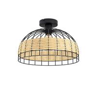 Plafoniera Industrial Anwick 1 Luce Metallo Nero