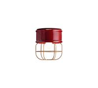 Plafoniera Industrial Ferro E Ceramica Vintage Bordeaux 1 Luce E27