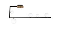 Plafoniera Industrial-Minimal Birds Metallo Nero 5 Luci G9 3W 3000K Luce Calda