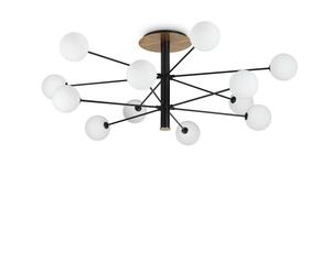 Plafoniera Industrial-Minimal Cosmopolitan Metallo Nero 12 Luci G9 3W 3000K [EEK: A++]