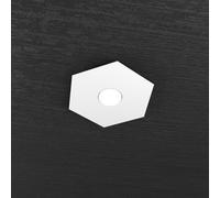 PLAFONIERA APPLIQUE LED SOSTITUIBILE ESAGONO BIANCO COMPONIBILE TOP LIGHT 1142/1L-BI CUCINA SALA CAMERA CORRIDOIO BAGNO MINIMAL SOTTILE