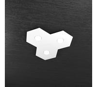 Plafoniera Industrial-Minimal Hexagon Metallo Bianco 3 Luci Led 12X3W [EEK: A++]