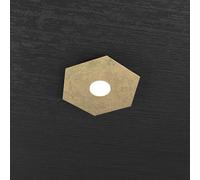 HEXAGON APPLIQUE-PLAFONIERA 1 LUCE FOGLIA ORO 1142-1L-FO