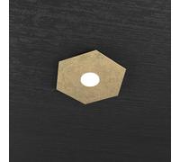 HEXAGON APPLIQUE-PLAFONIERA 1 LUCE FOGLIA ORO 1142-1L-FO