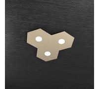 Plafoniera Industrial-Minimal Hexagon Metallo Sabbia 3 Luci Led 12X3W