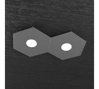 Plafoniera Industrial-Minimal Metallo Antracite 2 Luci Led 12X2W