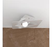 Plafoniera Industrial-Minimal Wacky Metallo Bianco 1 Luce E27