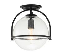 Quintiesse Plafoniera Somerset, 1 luce, nero Quintiesse