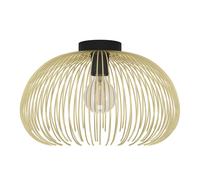 Plafoniera Industrial-Nordico Acciaio Nero E Oro 1 Luce E27