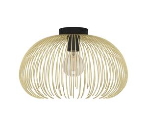 Plafoniera Industrial-Nordico Acciaio Nero E Oro 1 Luce E27