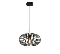 Plafoniera Industrial-Nordico Avery Acciaio Nero 1 Luce E27