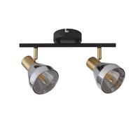 Plafoniera Industrial-Nordico Westminster Acciaio Nero Fumè 2 Luci E14 [EEK: A++]