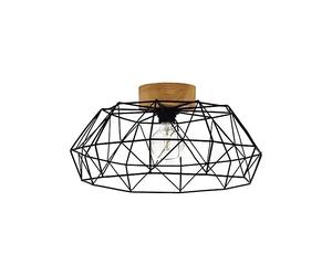 Plafoniera Industrial Padstow 1 Luce Metallo Nero