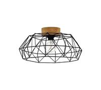 Plafoniera Industrial Padstow 1 Luce Metallo Nero