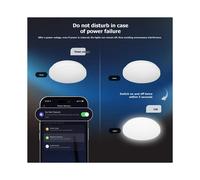 Plafoniera Intelligente Zigbee da 23 W, Ultra Sottile, A Risparmio Energetico, con LED RGB Dimmerabile, Telecomando Tramite App TUYA e Controllo