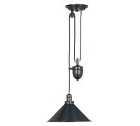 Plafoniera Ismene Bronzo Vecchio Regolabile Ø37cm Industriale Lampada Pranzo