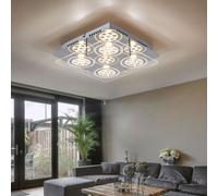 Plafoniera Kristallleuchte 4 Fiamma Metallo Vetro Cromo Trasparente LED