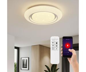Plafoniera Kristallleuchte da Soggiorno Smart LED Regolatore Cct Sterneneffekt [EEK: Inaditato]