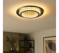 Plafoniera Kristallleuchte Lampada da Soggiorno LED Cct Antracite Metallo Nero [EEK: Inaditato]