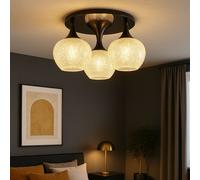 Plafoniera Kristallleuchte Lampada da Soggiorno LED Filamento Vetro Cromati [EEK: E]