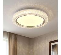Plafoniera Kristallleuchte LED Lampada Letto Opale Bianco D 40cm