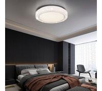 Plafoniera Kristallleuchte LED Lampada Letto Opale Bianco D 40cm