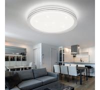 Plafoniera Kristallleuchte Plafoniera LED Sterneneffekt Opale Bianco Soggiorno [EEK: F]