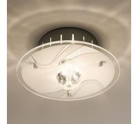 Plafoniera Kristallleuchte Plafoniera Metallo Cristalli Trasparente 1x G9 D 18cm