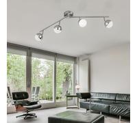 Action LED Plafoniera Sanan Nichel Opaco 4 X 4,5W Bianco Caldo Girevole [EEK: G]