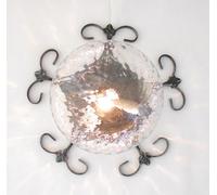 PLAFONIERA LAMPADA APPLIQUE EDERA CM.35 COLORE NERO ARGENTO