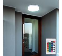 Plafoniera Lampada Bagno per Esterni RGB LED Telecomando Dimmerabile Vetro [EEK: F]