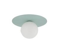 Plafoniera Lampada Camera Bambini Rotondo Ø 25cm Sfera Metallo Vetro G9 Mint