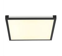 Plafoniera lampada camera da letto pannello LED, telecomando, CCT bianco caldo/bianco freddo, plafoniera nera, 24W 1400lm 2700/5000K, LxA 45x7,1 cm