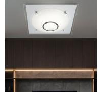 Plafoniera Lampada Camera Letto LED di Cristallo Cromato Vetro