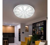 Plafoniera Lampada da Cucina Corridoio LED Cromato Vetro Interruttore Regolatore