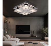 Plafoniera Lampada da Cucina LED Kristallleuchte Cromato Vetro Pavimento