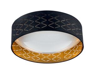 Plafoniera Lampada da soffitto a LED per sala da pranzo con effetto stella, tessuto oro nero, 18W 1000lm 3000K, DxH 40x12cm
