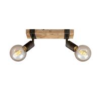 Plafoniera Lampada da soffitto faretto retrò vintage girevole e orientabile 2x