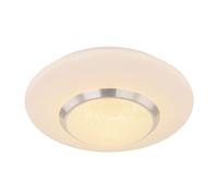 Plafoniera Lampada da soffitto Lampada da sala da pranzo Luce di design a LED con cristalli, in metallo e plastica, 1x LED 18 watt 1100 lumen bianco caldo, D 34 cm