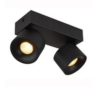 Plafoniera lampada da soffitto lampada da soggiorno a 2 luci orientabili LED nere