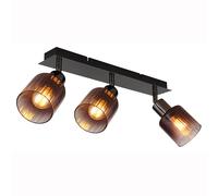 Plafoniera lampada da soffitto lampada da soggiorno color rame con pois neri a 3 luci