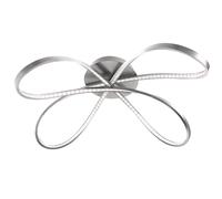 Plafoniera lampada da soffitto lampada da soggiorno lampada da sala da pranzo lampada da corridoio, metallo nichel opaco, 1x LED 21W 1512Lm bianco caldo, LxLxH 75x65x23cm