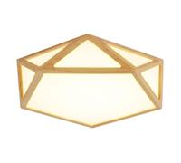 Plafoniera Lampada da Soffitto LED In Legno con Dimmer A Tre Colori Sottile Piatta Moderna da Montare A Filo per Armadi Cucine Scale Camere da Letto (42 cm)