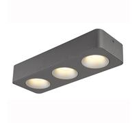 Plafoniera lampada da soffitto luce camera da letto 3 luci alluminio LED L 33,2 cm