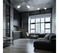 Plafoniera Lampada da Soggiorno 2 Fiamma Regolabile LED 2er Set