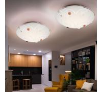 Plafoniera Lampada da Soggiorno 2er Set Metallo Cromato Pietre Decorative LED