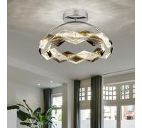 Plafoniera Lampada da Soggiorno Kristallleuchte Fumé Cromo H 21,5 CM [EEK: E]